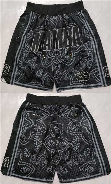 Men%27s Los Angeles Lakers Black MAMBA Shorts->miami heat->NBA Jersey